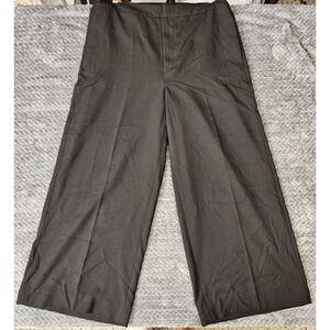 Banana Republic Womens Pants Black Size 8 Wide‎ Leg High Rise Polyester Blend